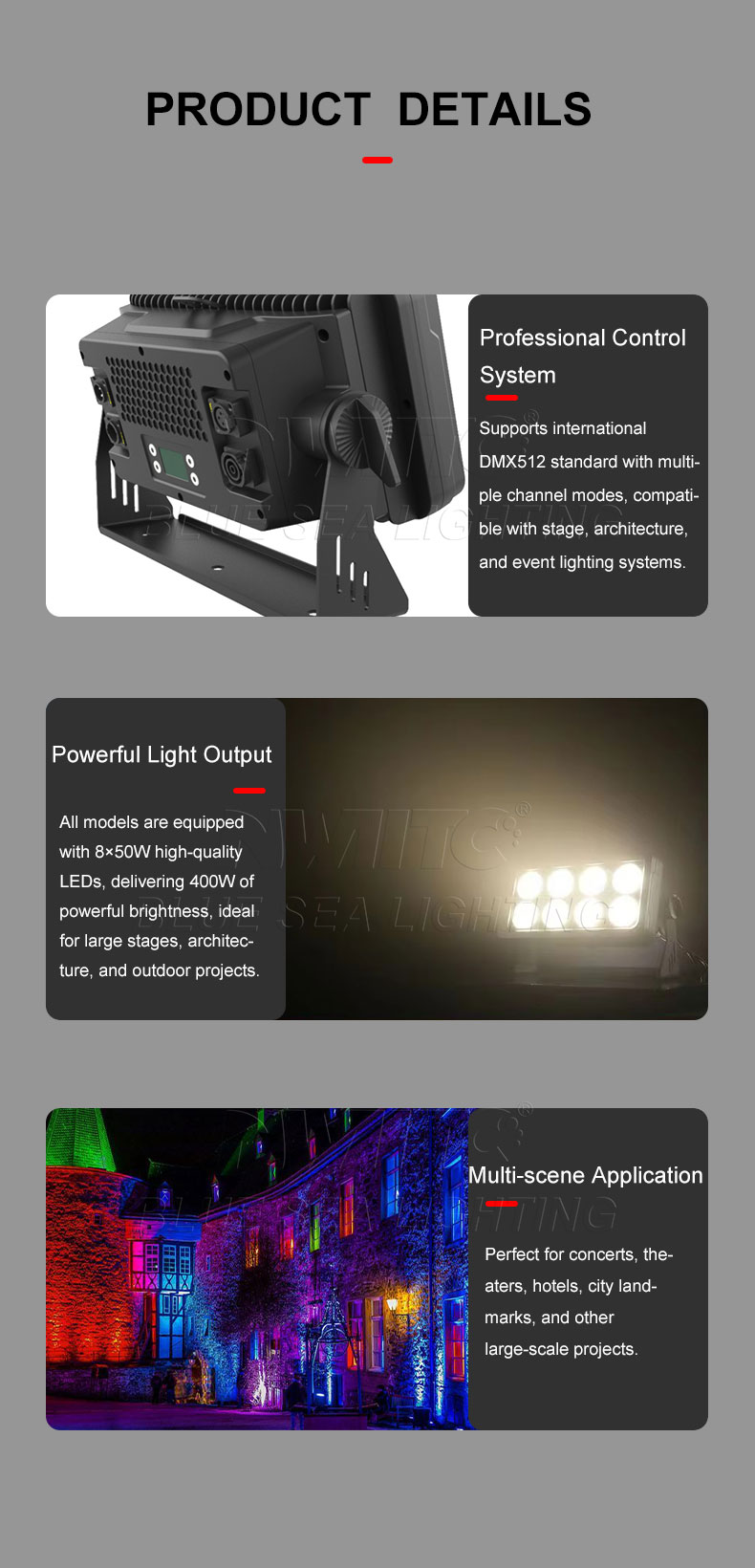 8x50W LED Projector Light
